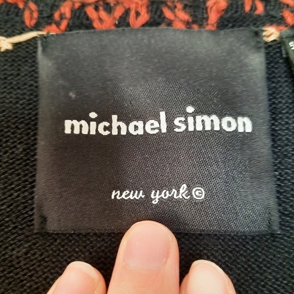 Michael Simon New York Jar Pot Beaded Embroidered Button Down Cardigan L - Picture 7 of 10